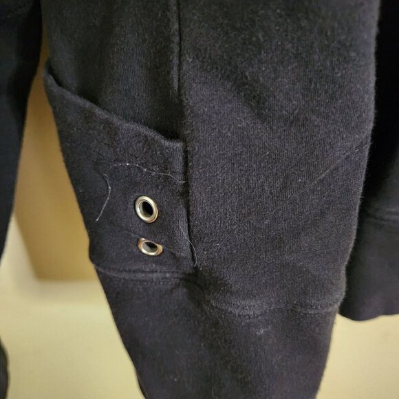 Anne Klein Vintage Black Pima Cotton Hoodie Size XL - Picture 3 of 8